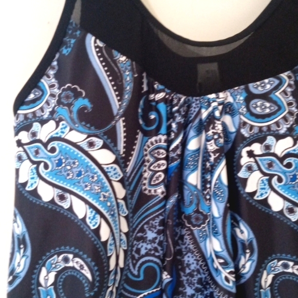 COORDINATED PAISLEY TANKINI & SOLID BLACK DRAWSTRING SHORTS SIZE MEDIUM NWT - Picture 7 of 13